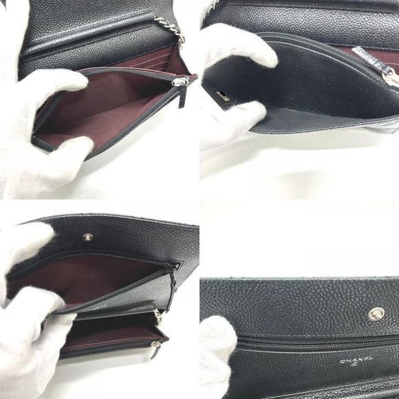 Chanel Shoulder Bag Ap0250 Caviar Skin Black - Picture 8 of 9